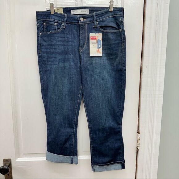 NWT Levi's Levi Strauss mid rise capri simply stretch 10 30 - Picture 1 of 7